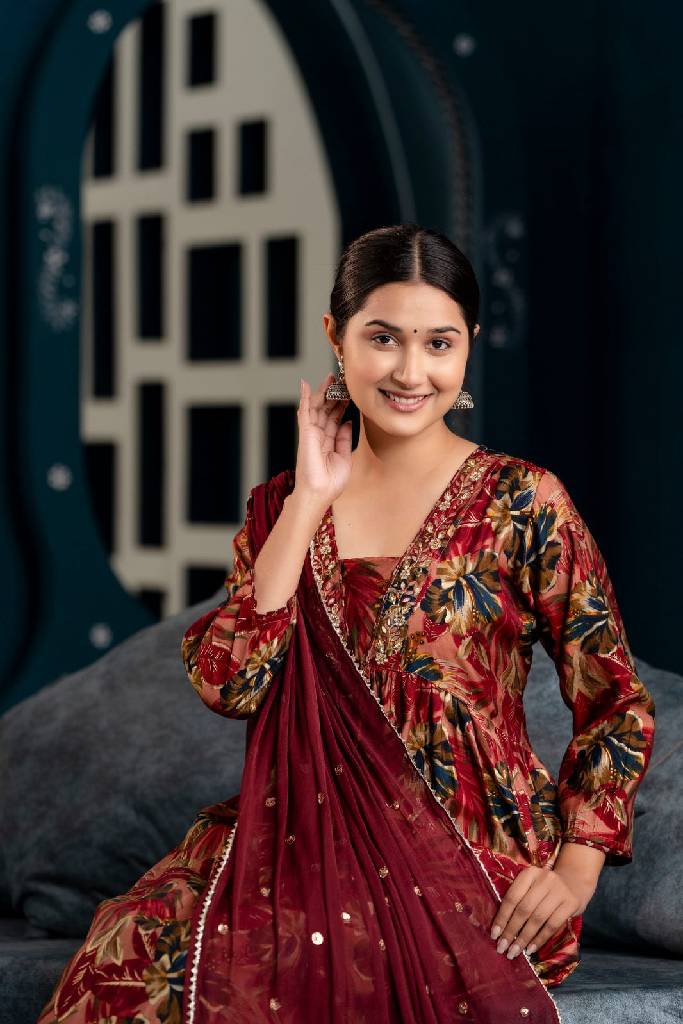 Handwork Floral Suit