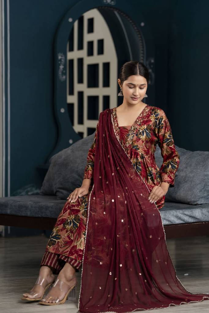 Handwork Floral Suit