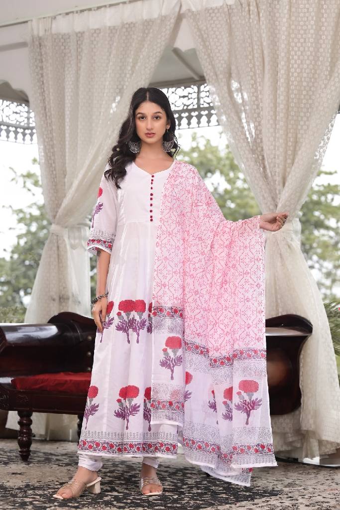 Mulmul Anarkali Suit