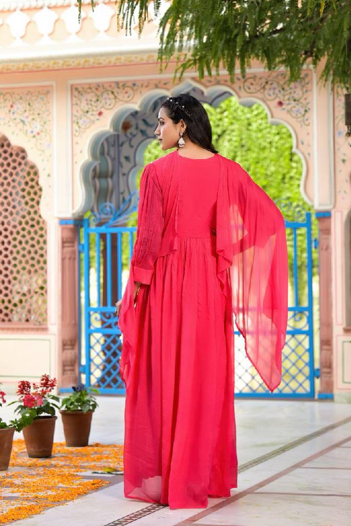 Handwork Long Gown Set