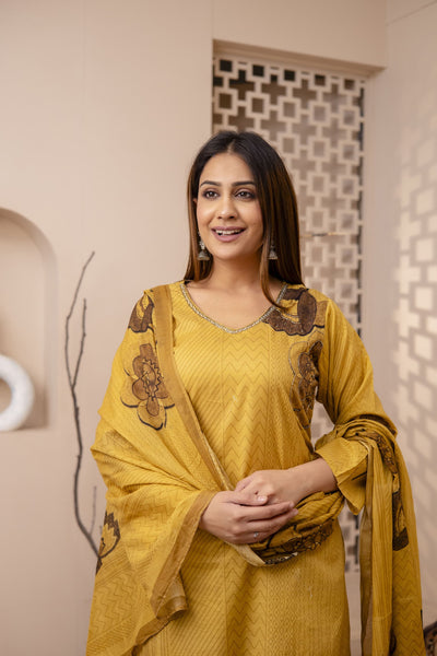 TRENDY COTTON HANDWORK SUIT