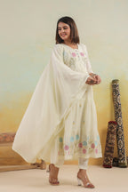 BEAUTIFUL EMBROIDERED MUL ANARKALI SUIT SET