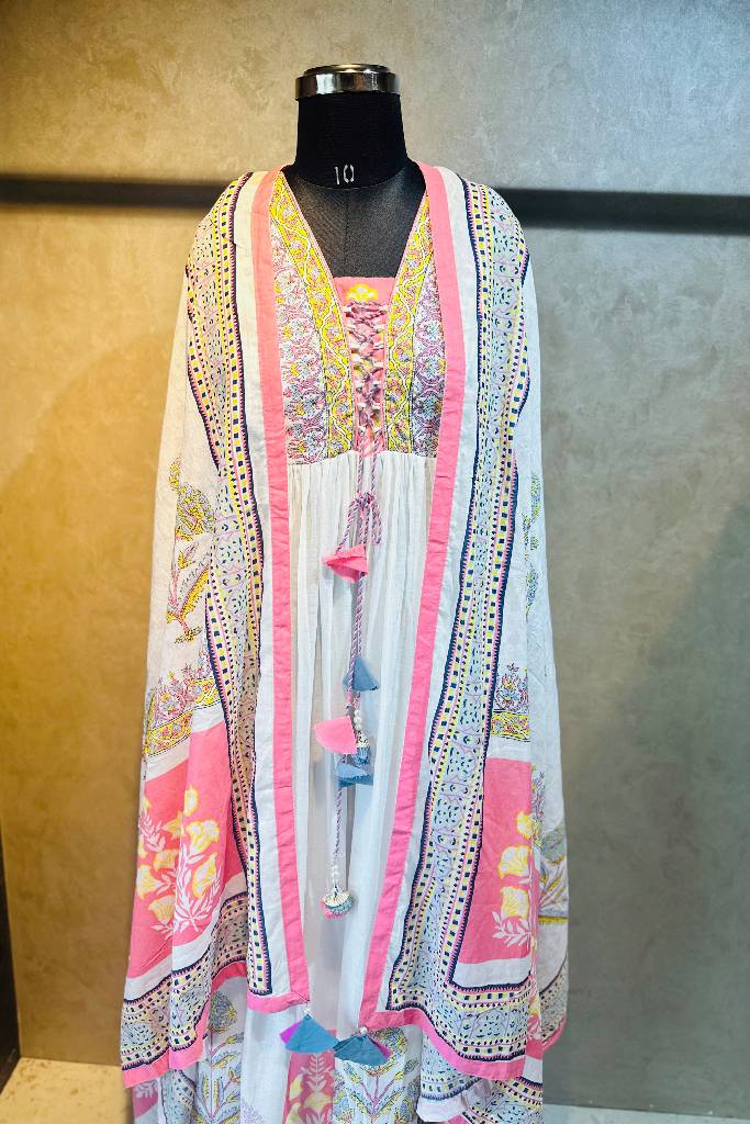 Pure Mulmul Anarkali Suit