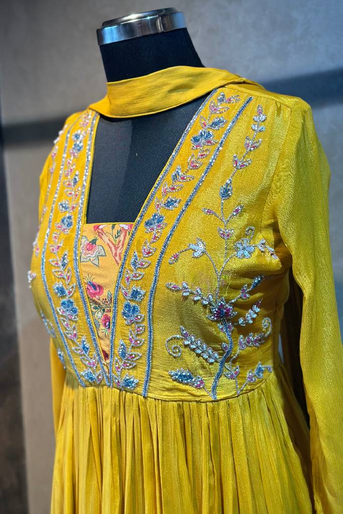 Pure Chinon Handwork Plazo Set