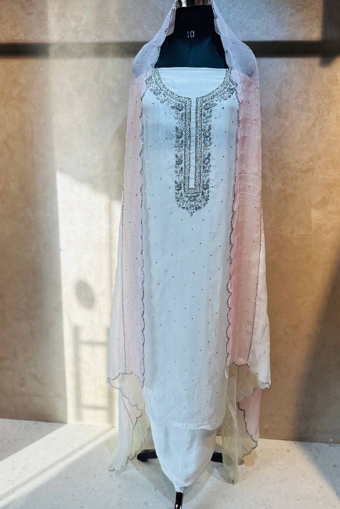 Pure Organza Handwork Suit