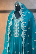 Rayon Heavy Work Anarkali Suit