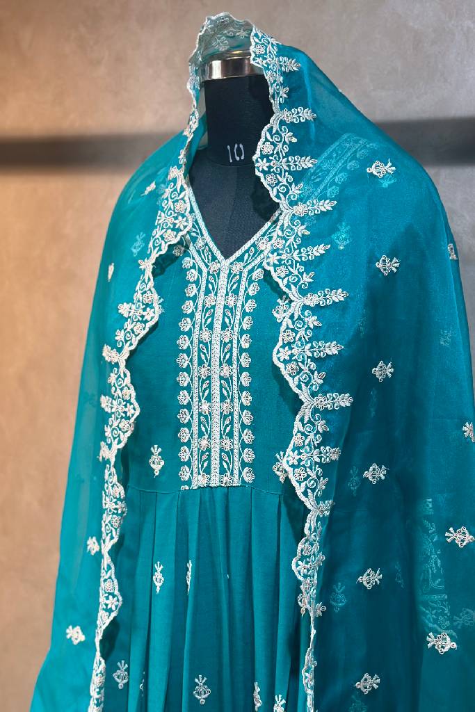 Rayon Heavy Work Anarkali Suit