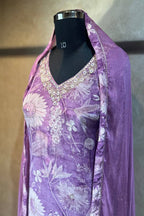 Handwork Muslin Sharara Set