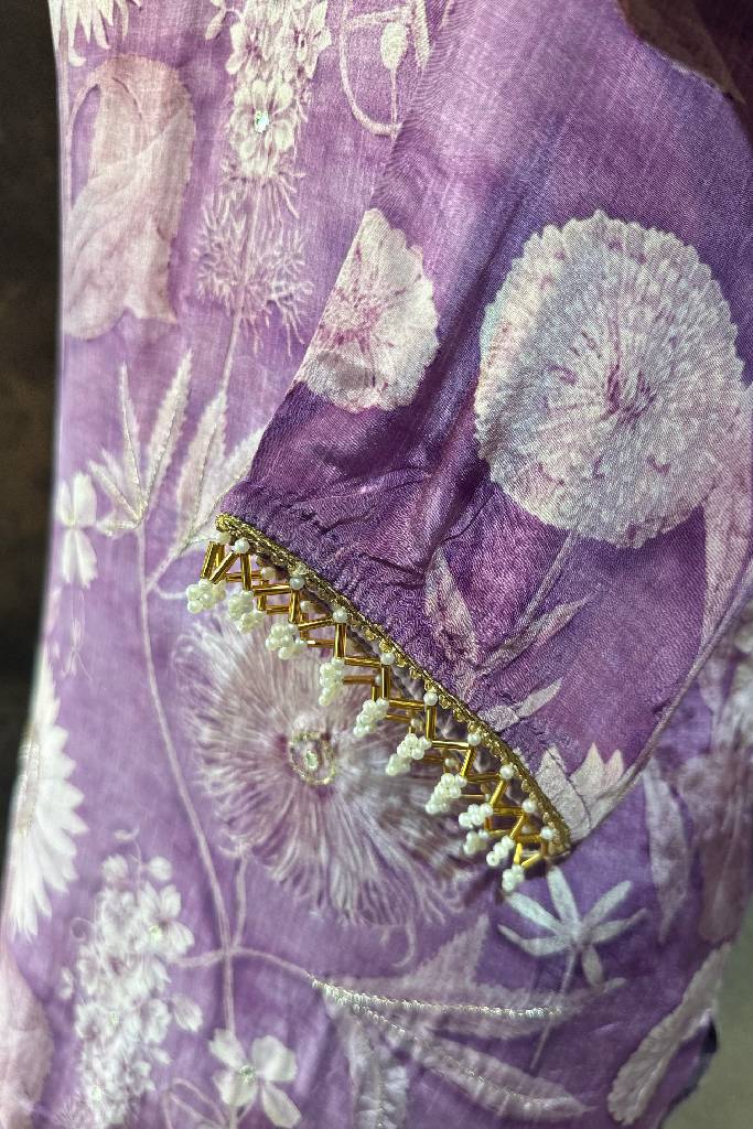 Handwork Muslin Sharara Set