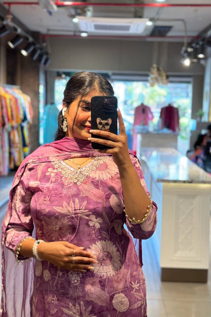 Handwork Muslin Sharara Set