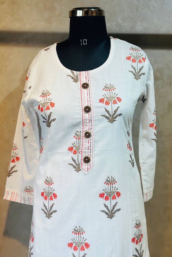 Cotton Straight Suit Set