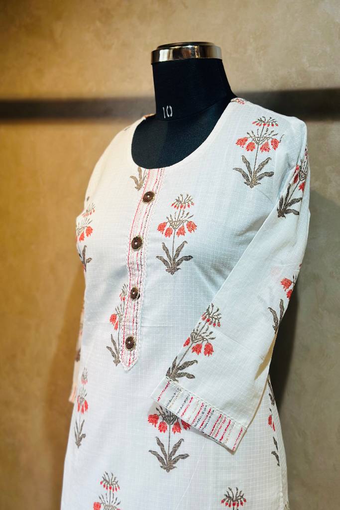 Cotton Straight Suit Set