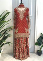 Rust Royale Premium Palazzo Set