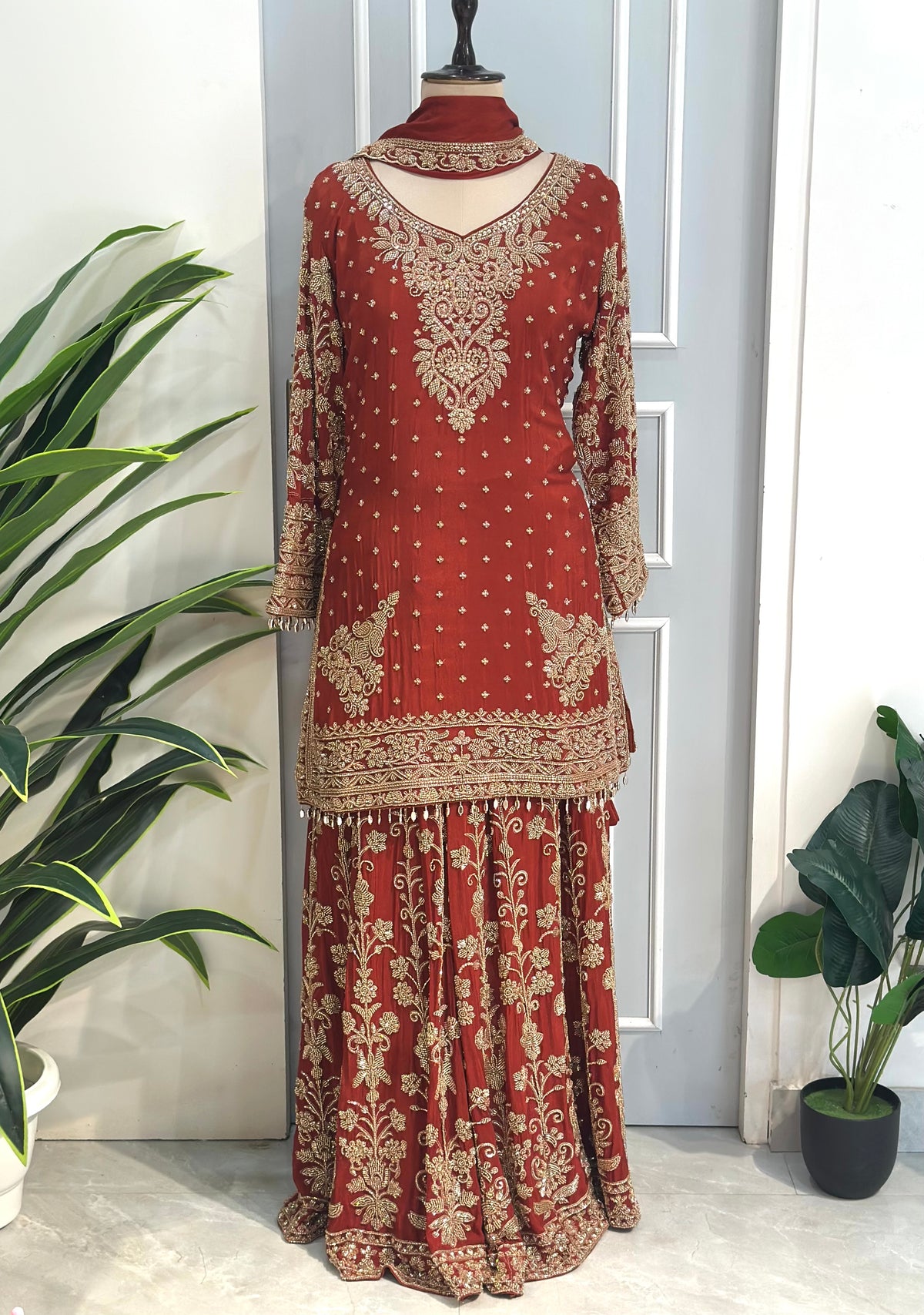 Rust Royale Premium Palazzo Set