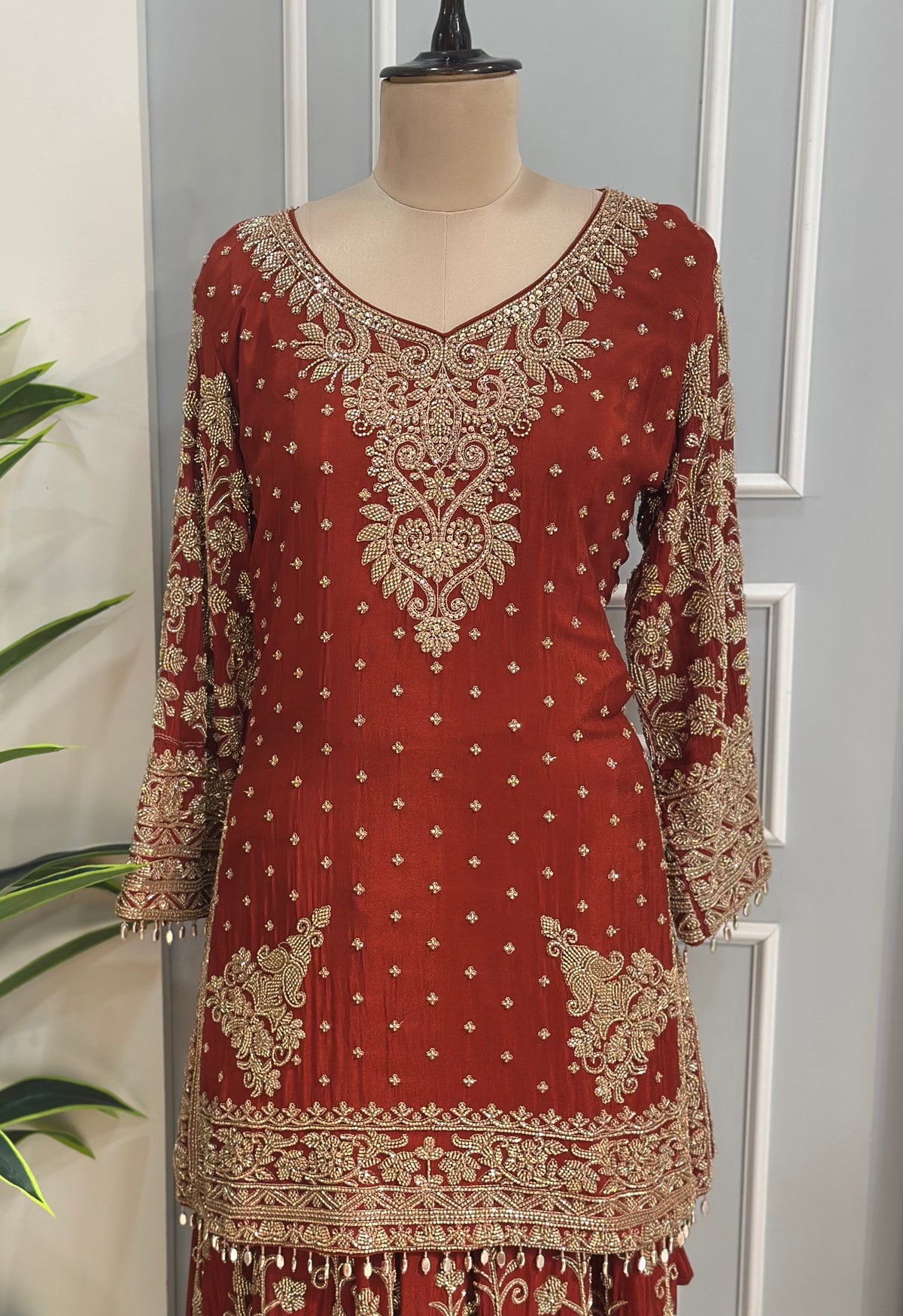Rust Royale Premium Palazzo Set