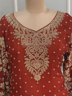 Rust Royale Premium Palazzo Set