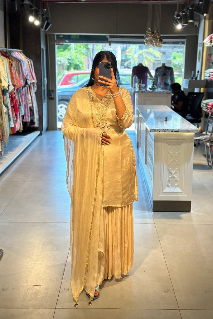 Pure Gajji Silk Sharara Set