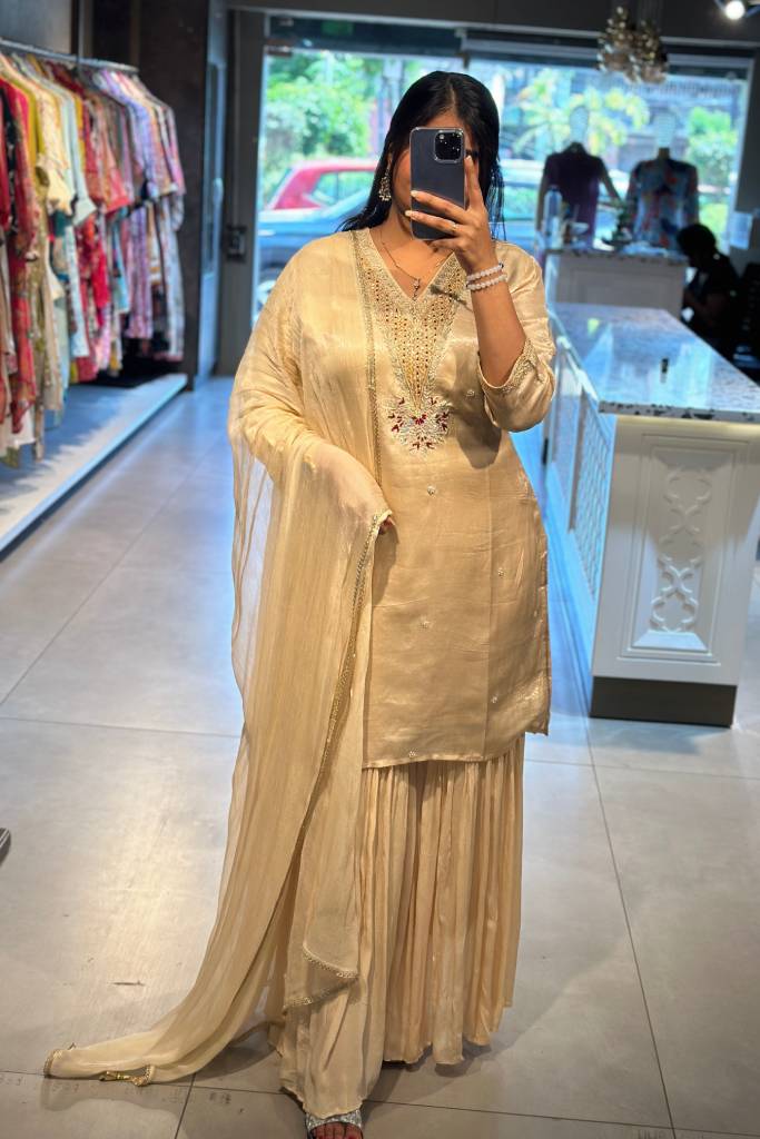 Pure Gajji Silk Sharara Set