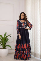 Pure Chinon Anarkali Suit