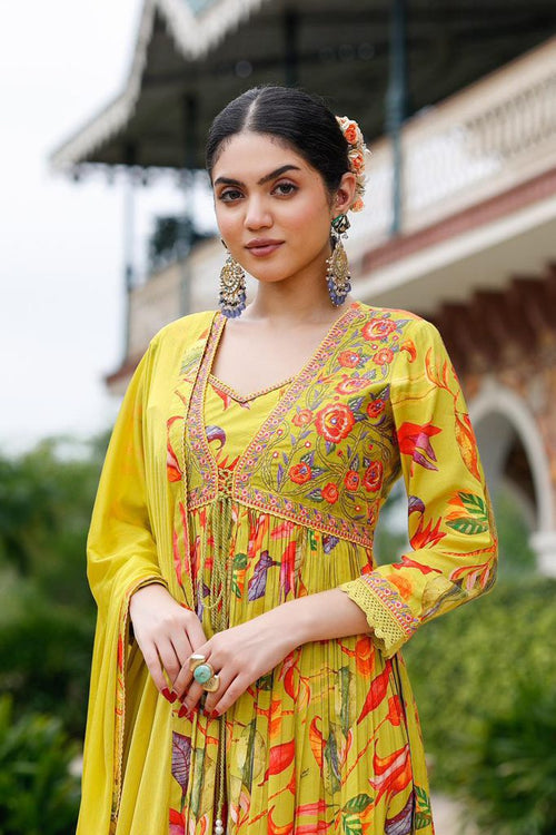 3 Piece Floral Jacket Suit