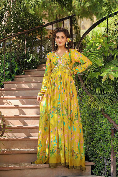 Long Handwork Gown