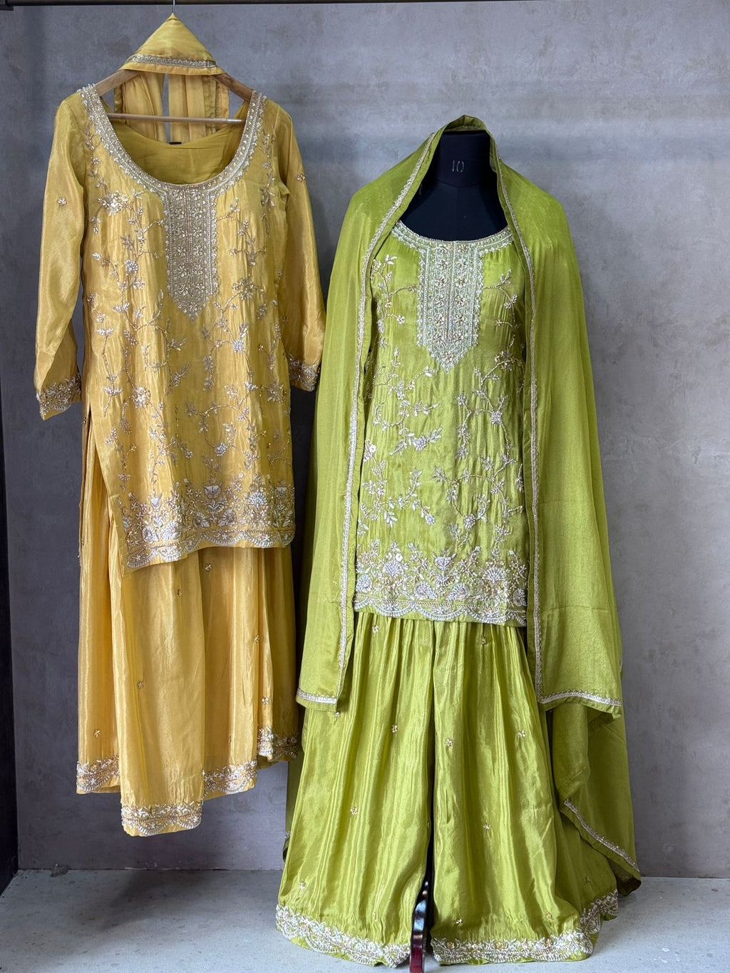 PREMIUM SHARARA SET IN ZARI TISSUE
