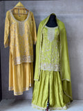 PREMIUM SHARARA SET IN ZARI TISSUE