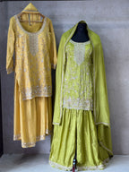 PREMIUM SHARARA SET IN ZARI TISSUE