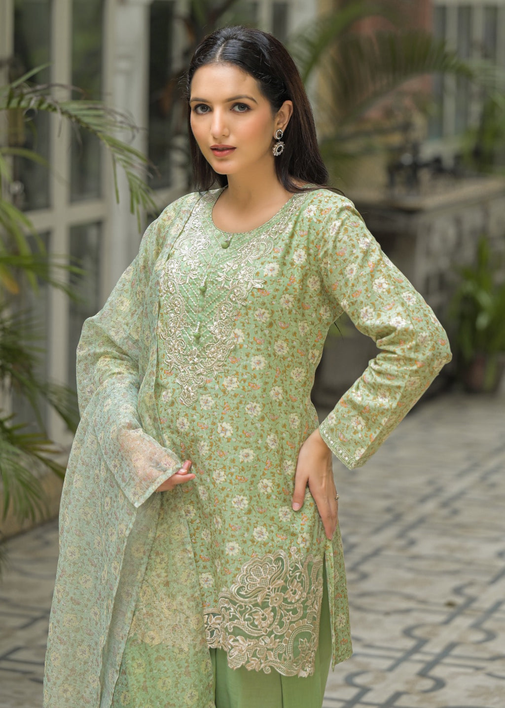 COTTON SUIT WITH FHARSI SUIT