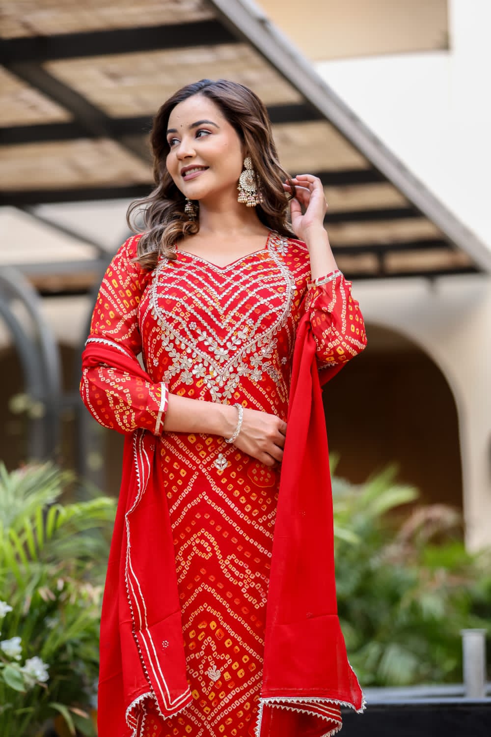 PURE GEORGETTE GOTA PATTI SUIT SET