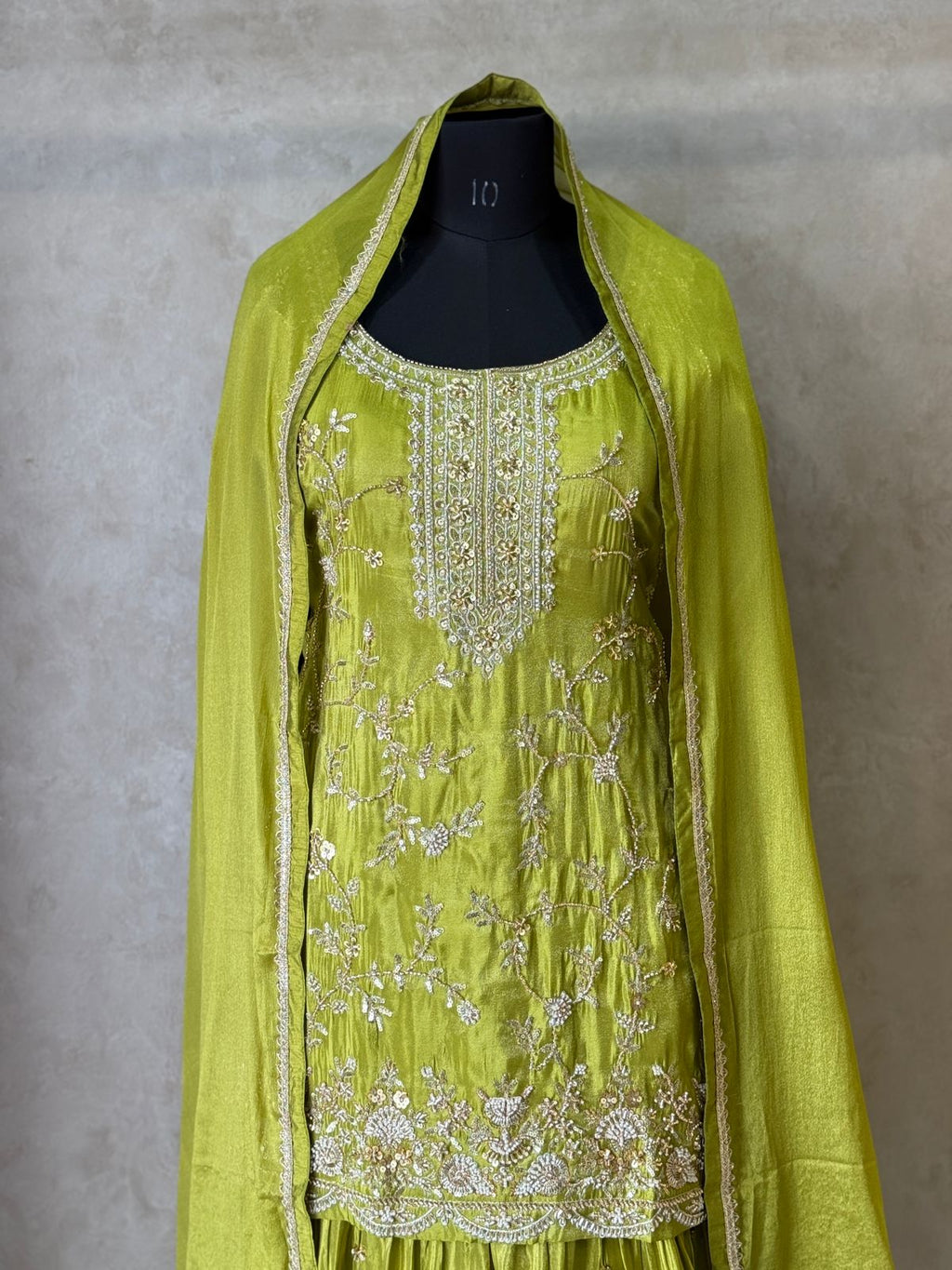 PREMIUM SHARARA SET IN ZARI TISSUE
