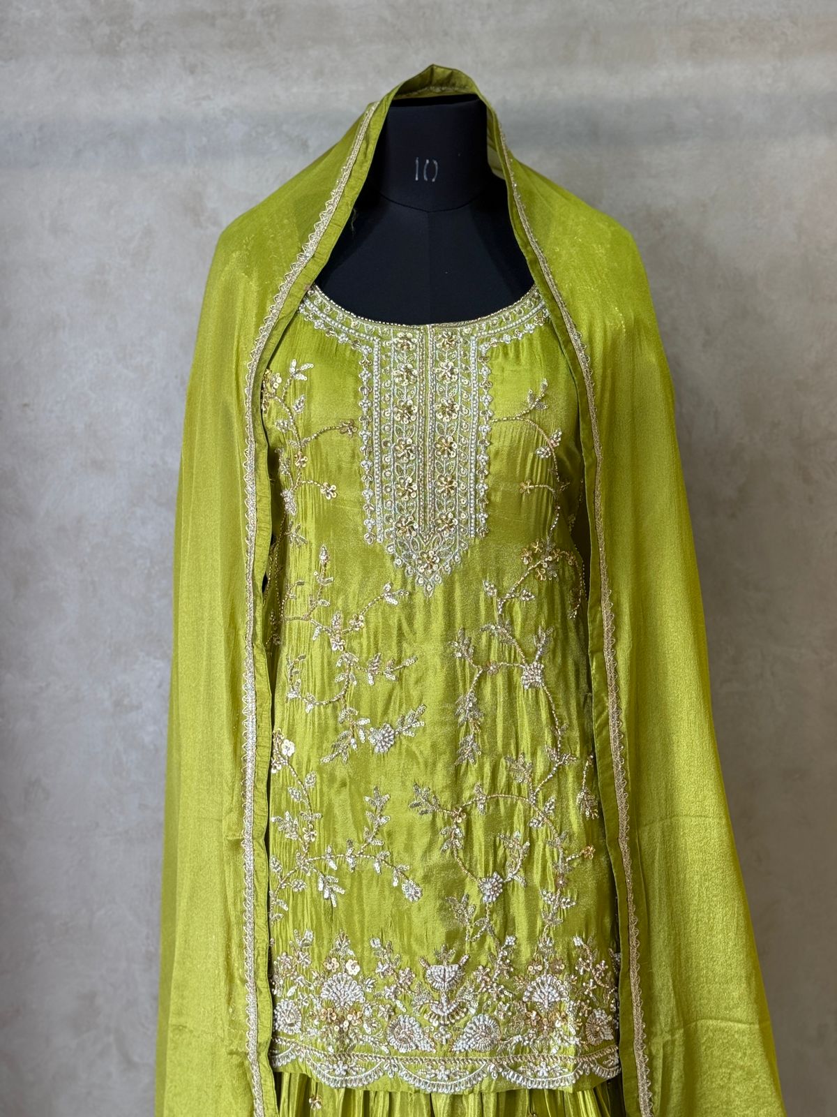 PREMIUM SHARARA SET IN ZARI TISSUE