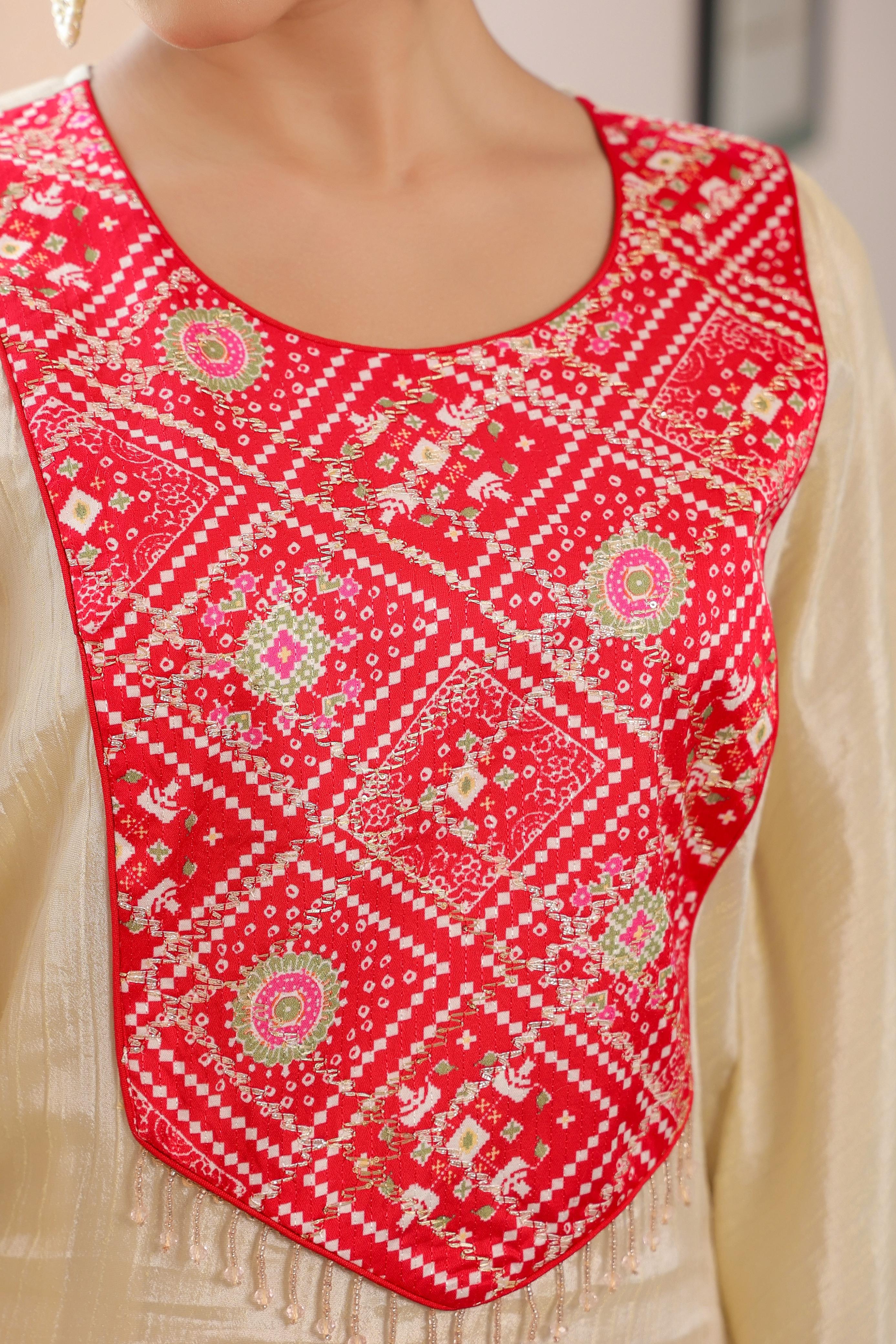 PURE ZARI TISSUE KAFTAN SET