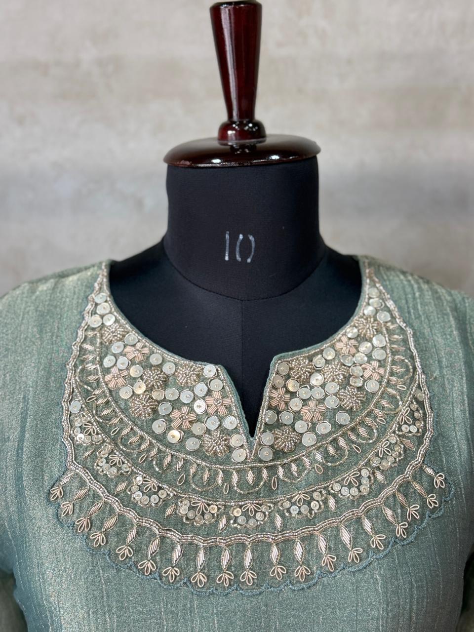 Soft Luxe Crush Tissue Palazzo Set with Dupatta