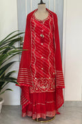 Elegant Handwork Attached Flare Suit Set