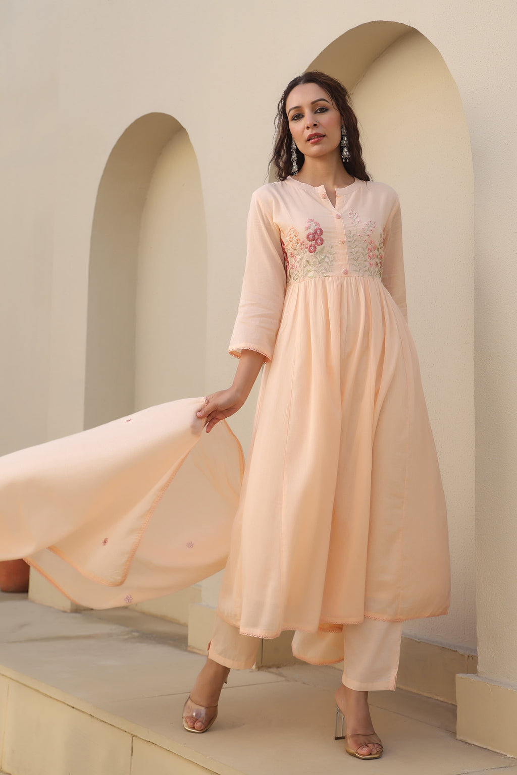 BEAUTIFUL EMBROIDERED MUL COTTON SUIT SET