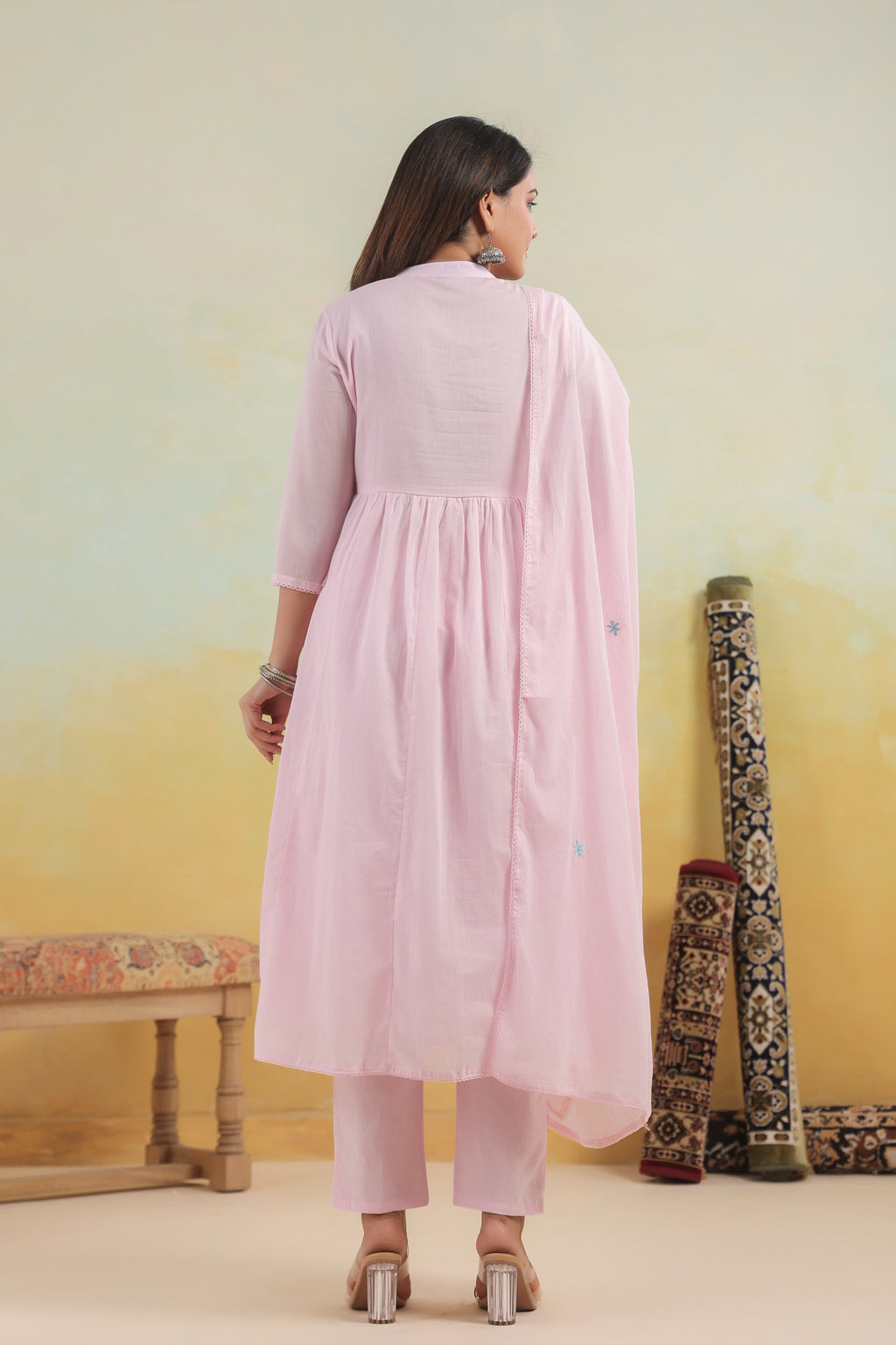 BEAUTIFUL EMBROIDERED MUL COTTON SUIT SET