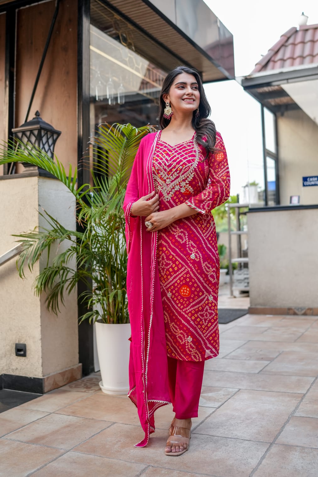 PURE GEORGETTE GOTA PATTI SUIT SET