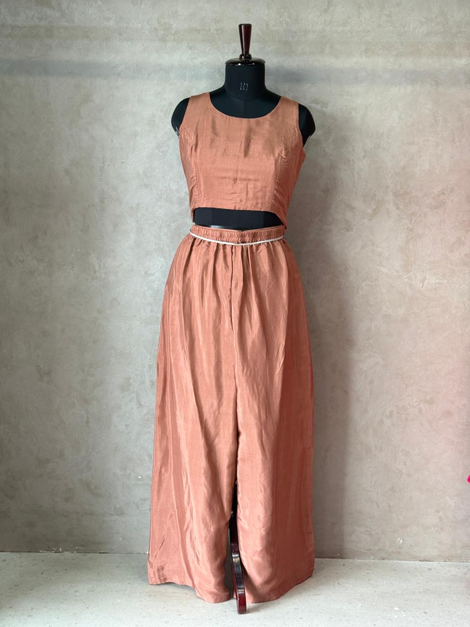 Crush Tissue Elegance Kurti Set with Original Mirror Work