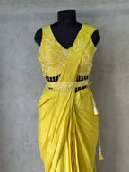 INDO WESTERN DRAPE SAREE
