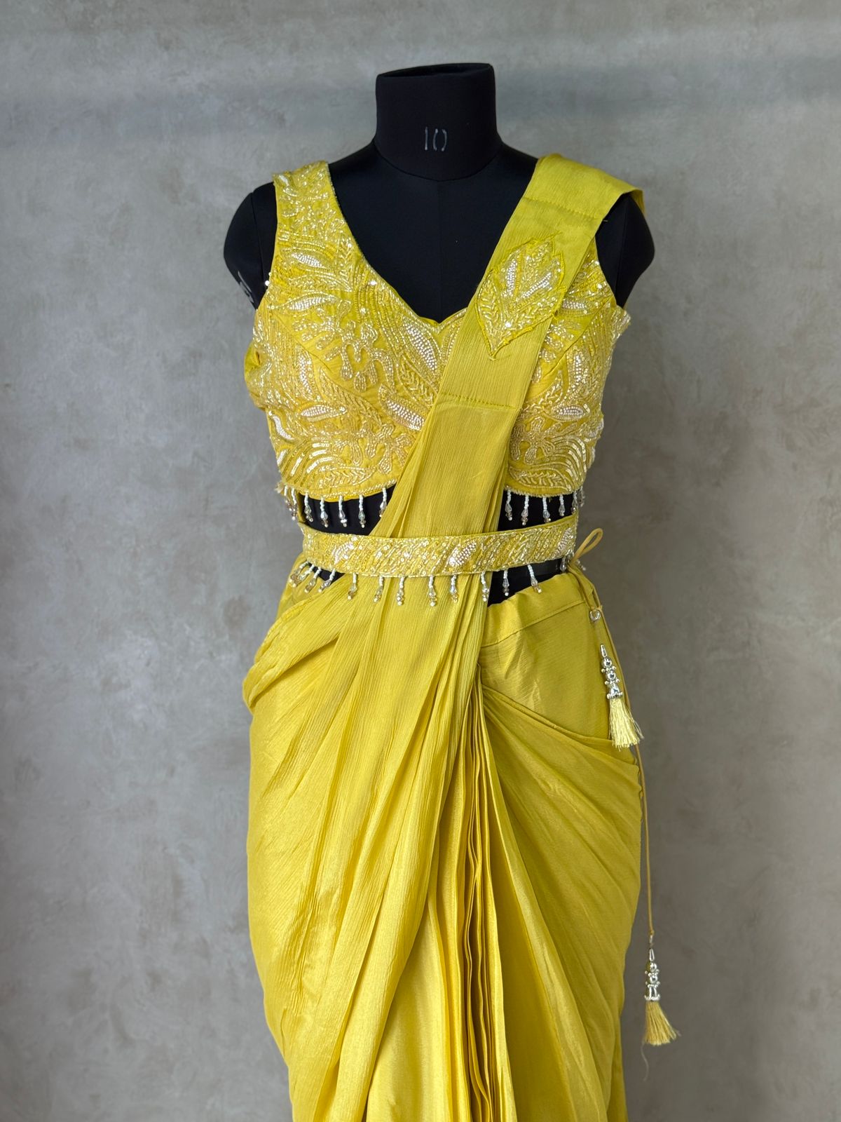 INDO WESTERN DRAPE SAREE