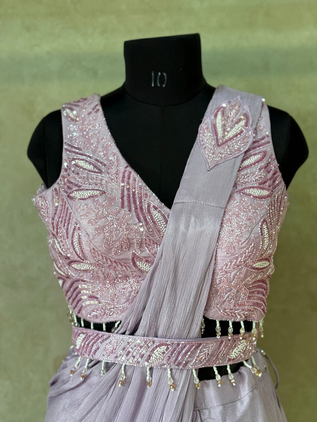 INDO WESTERN DRAPE SAREE