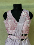 INDO WESTERN DRAPE SAREE