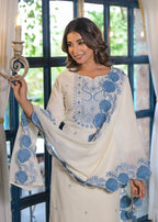 EMBROIDERED COTTON SUIT SET