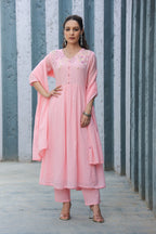 BEAUTIFUL MUL COTTON EMBROIDERED SUIT SET