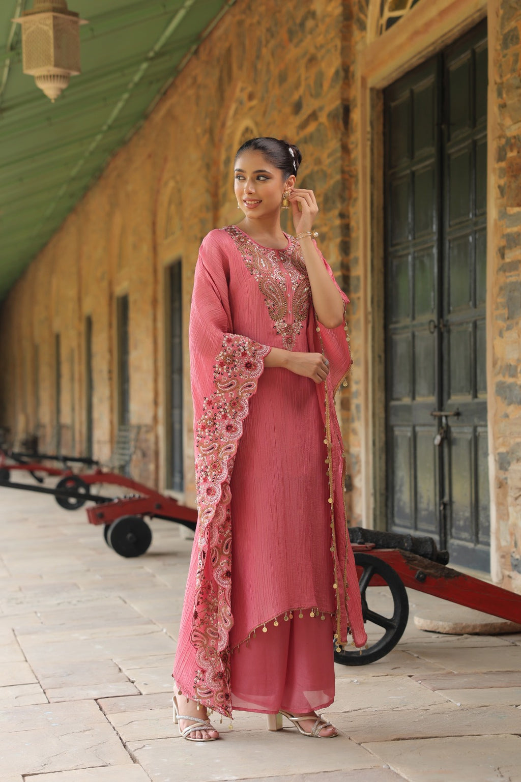 EMBROIDERED PURE ZARI TISSUE KAFTAN