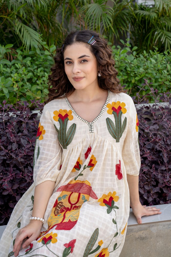 EMBROIDERED MINI ONE PIECE