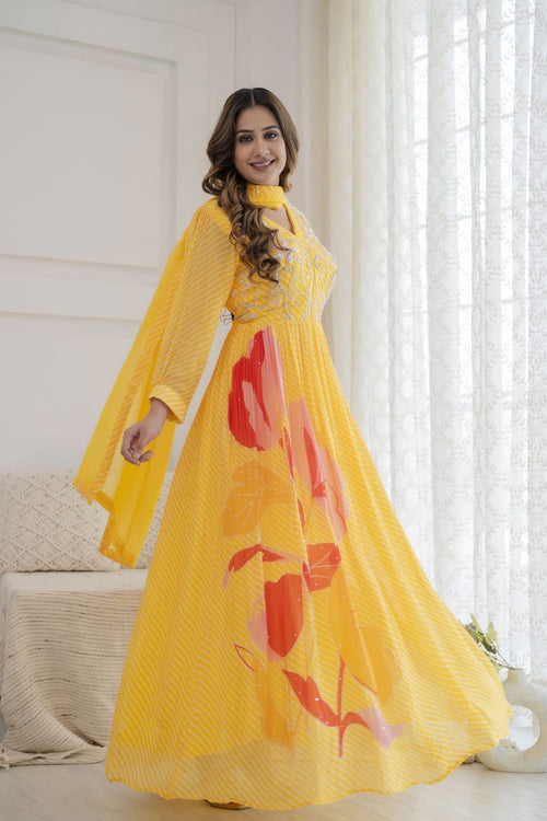 Pure Chinon Floral Gown
