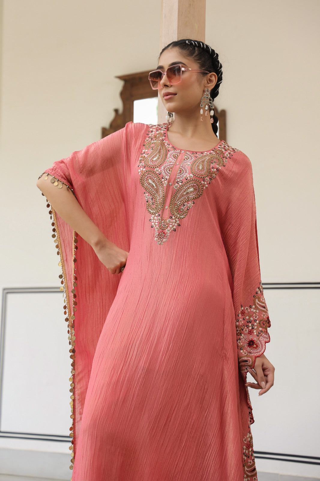 KAFTAN IN HEAVY EMBROIDERY