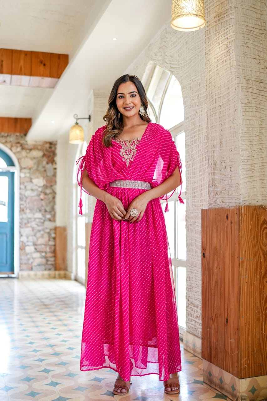 INDO-WESTERN MOTHDA GOWN